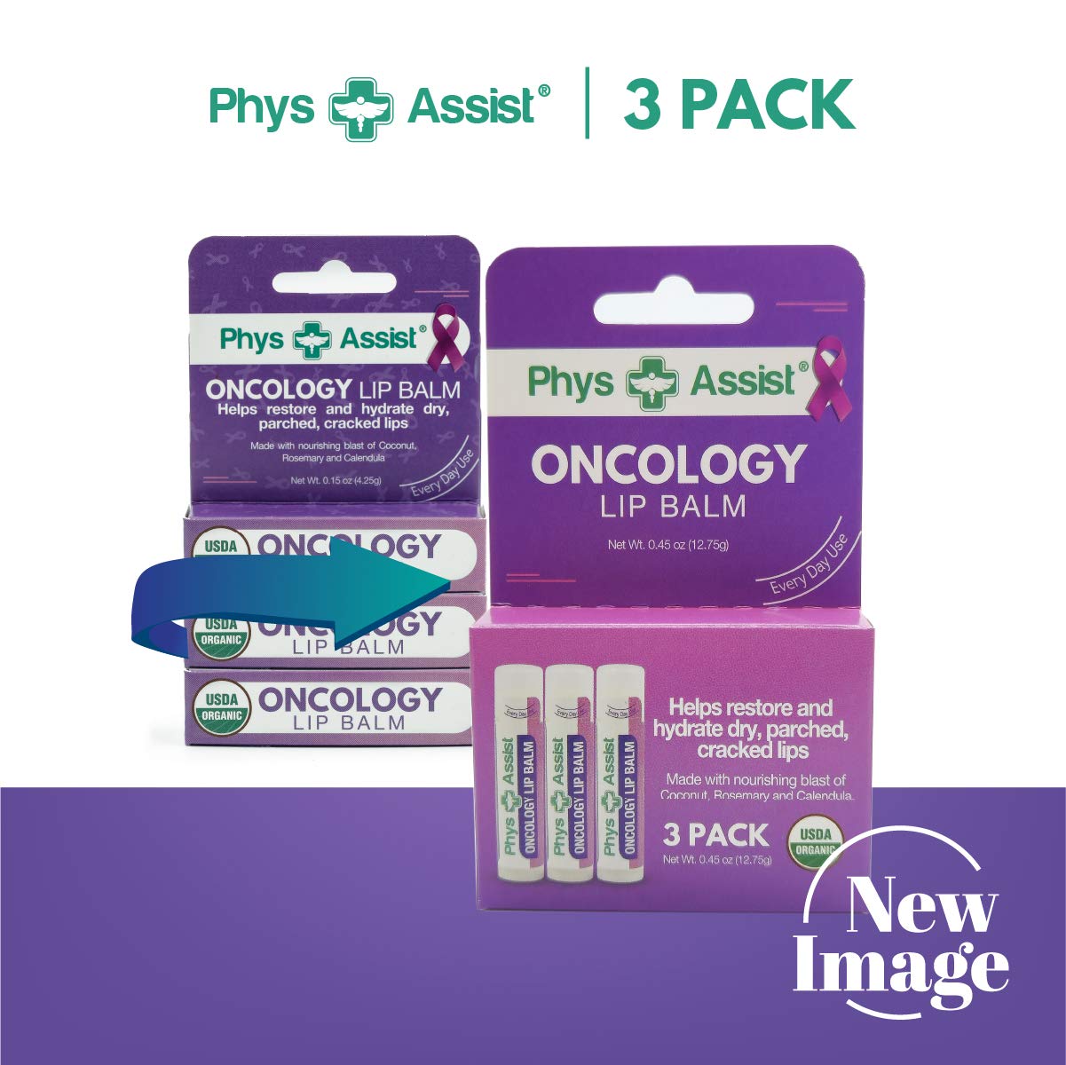 PhysAssist Oncology Lip Balm being opened for easy lip application