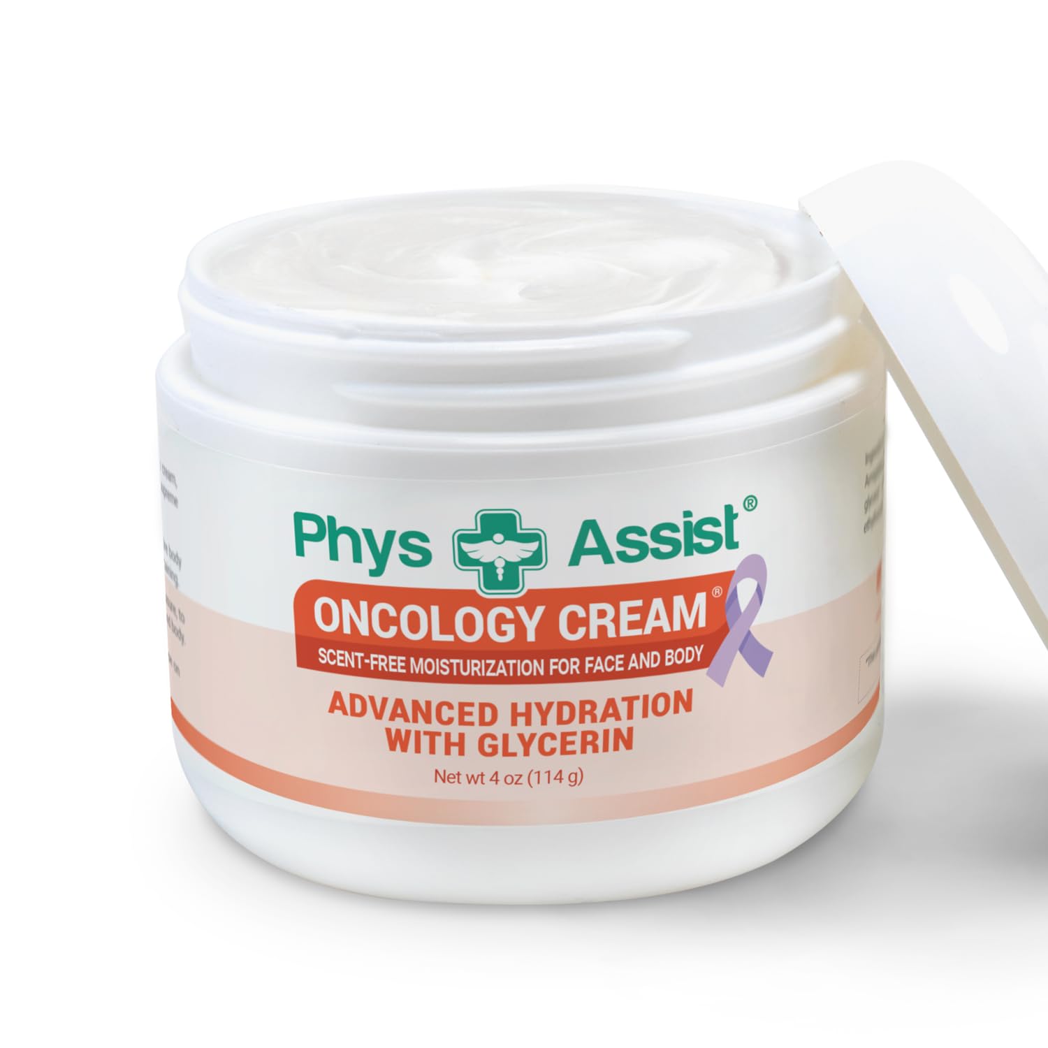 PhysAssist Oncology Recovery Cream being applied to the arm for dry, itchy relief.