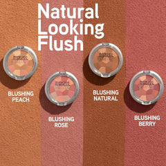 Physicians Formula blush application with kabuki brush shows easy blending and soft finish.