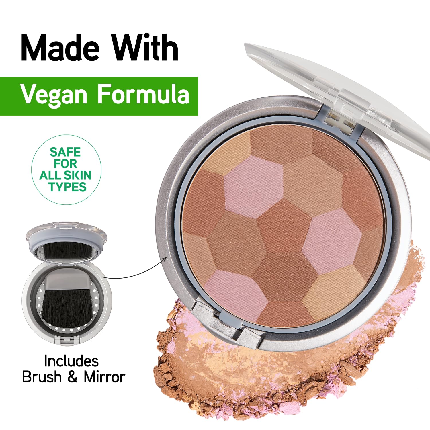 Physicians Formula bronzer palette delivering a dimensioned natural finish on skin