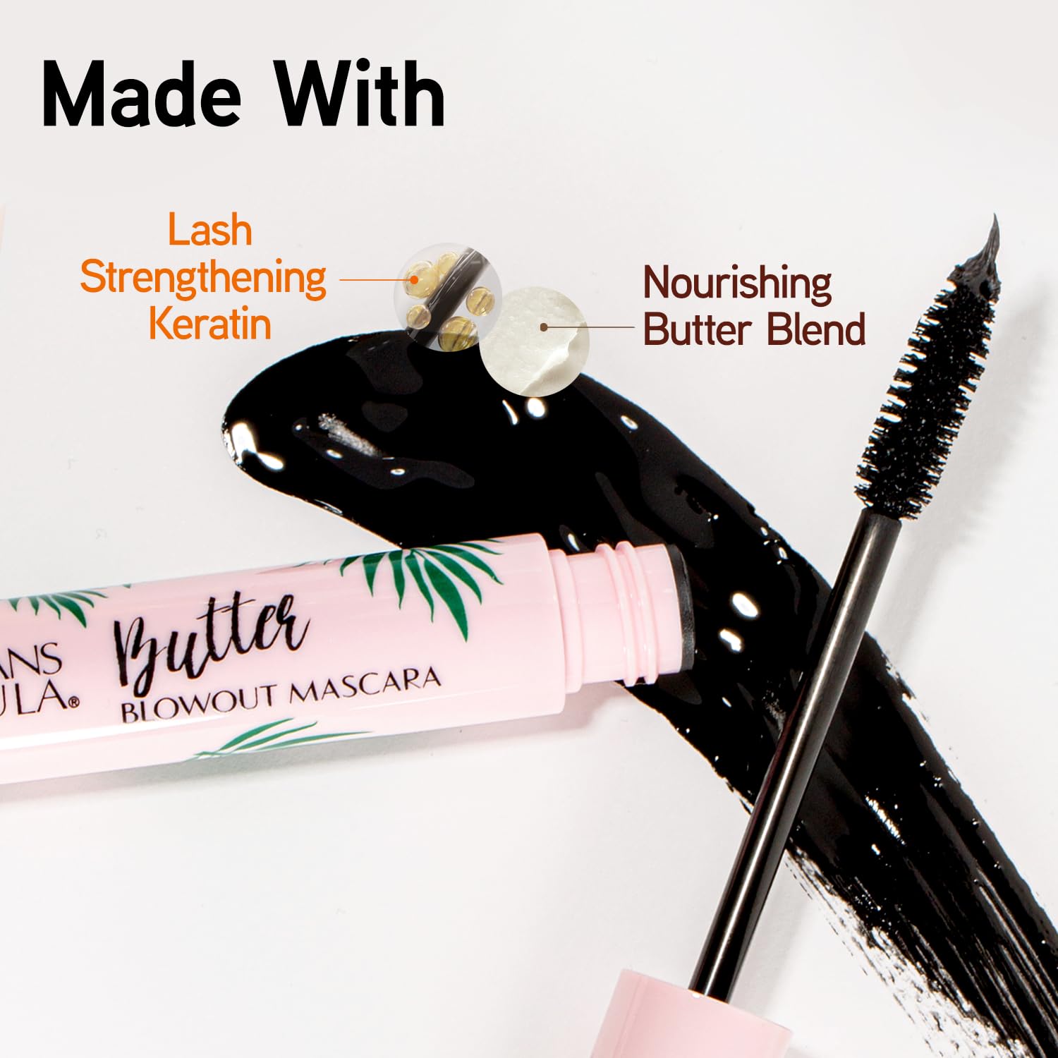 Physicians Formula Butter Blowout mascara creamy texture on lashes