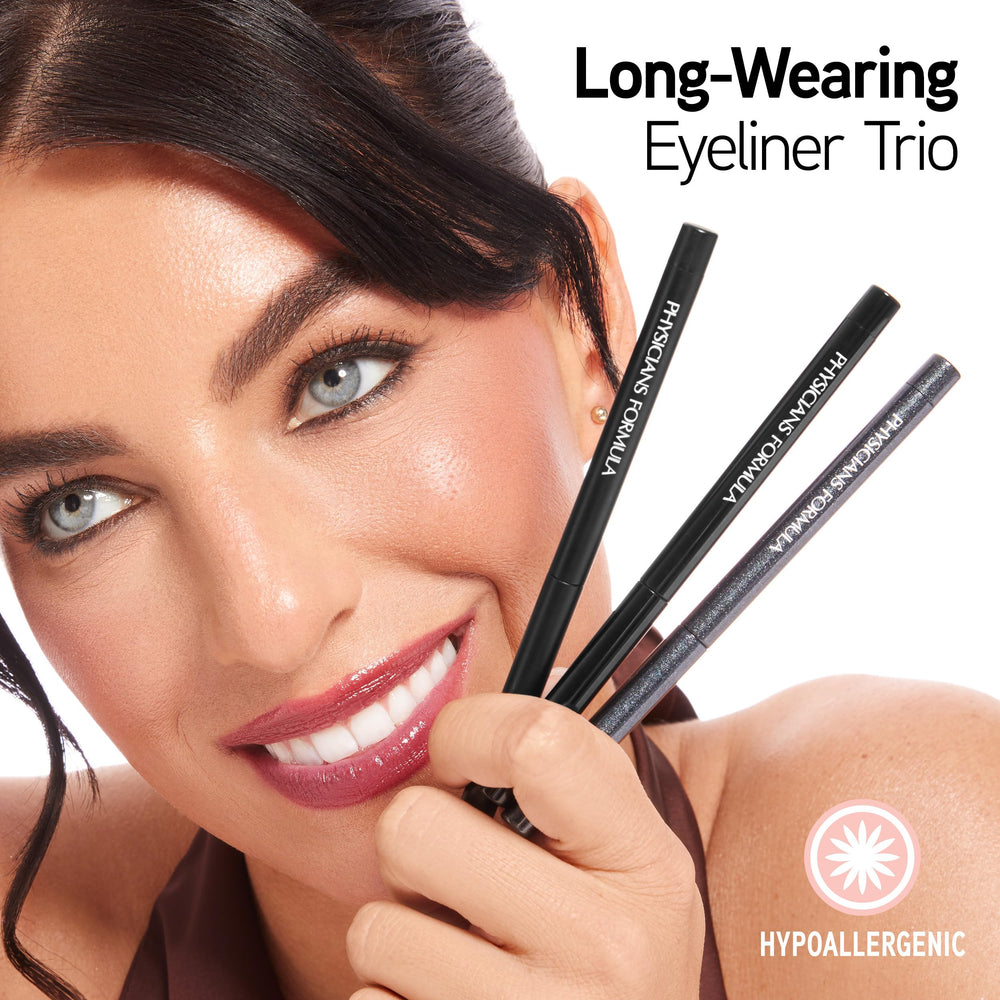 Physicians Formula Eye Booster Gel Eyeliner Matte swatch for bold, crisp lines