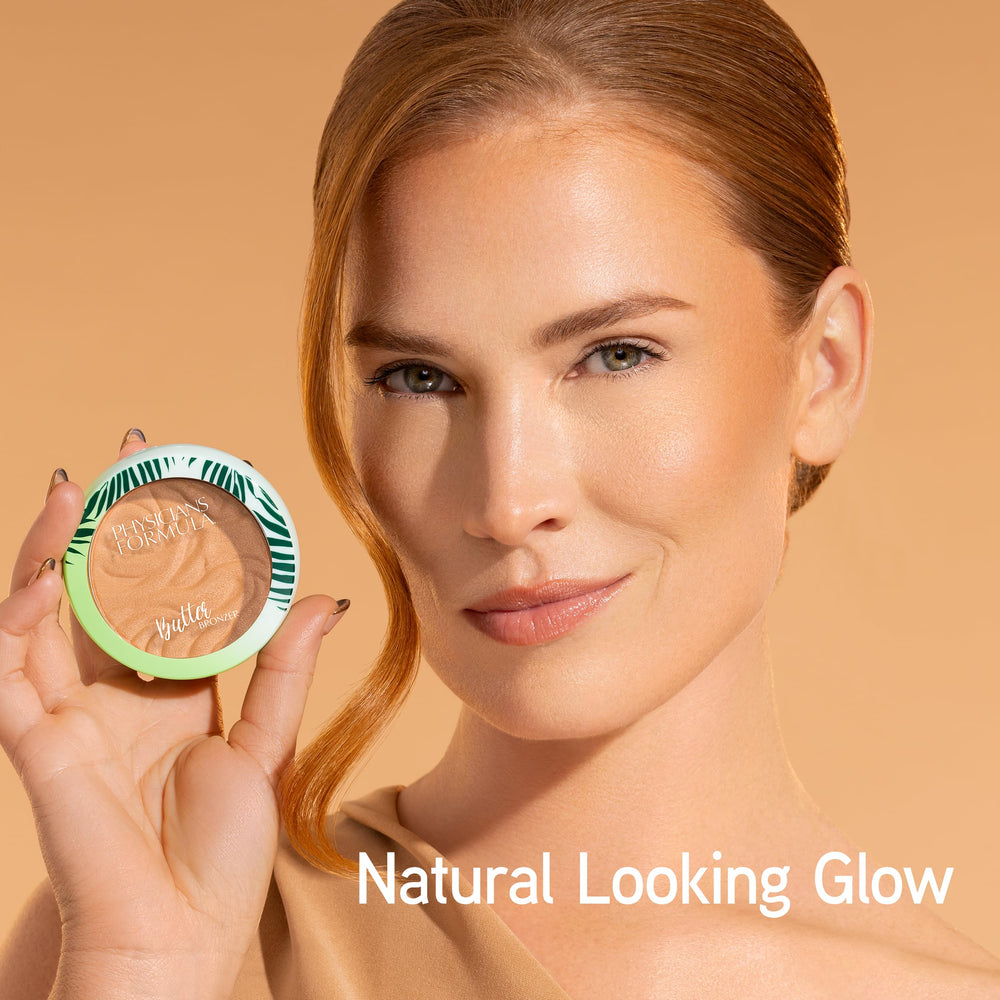 Physicians Formula Murumuru Butter Bronzer tropical glow on skin enhances radiance and nourishes complexion.