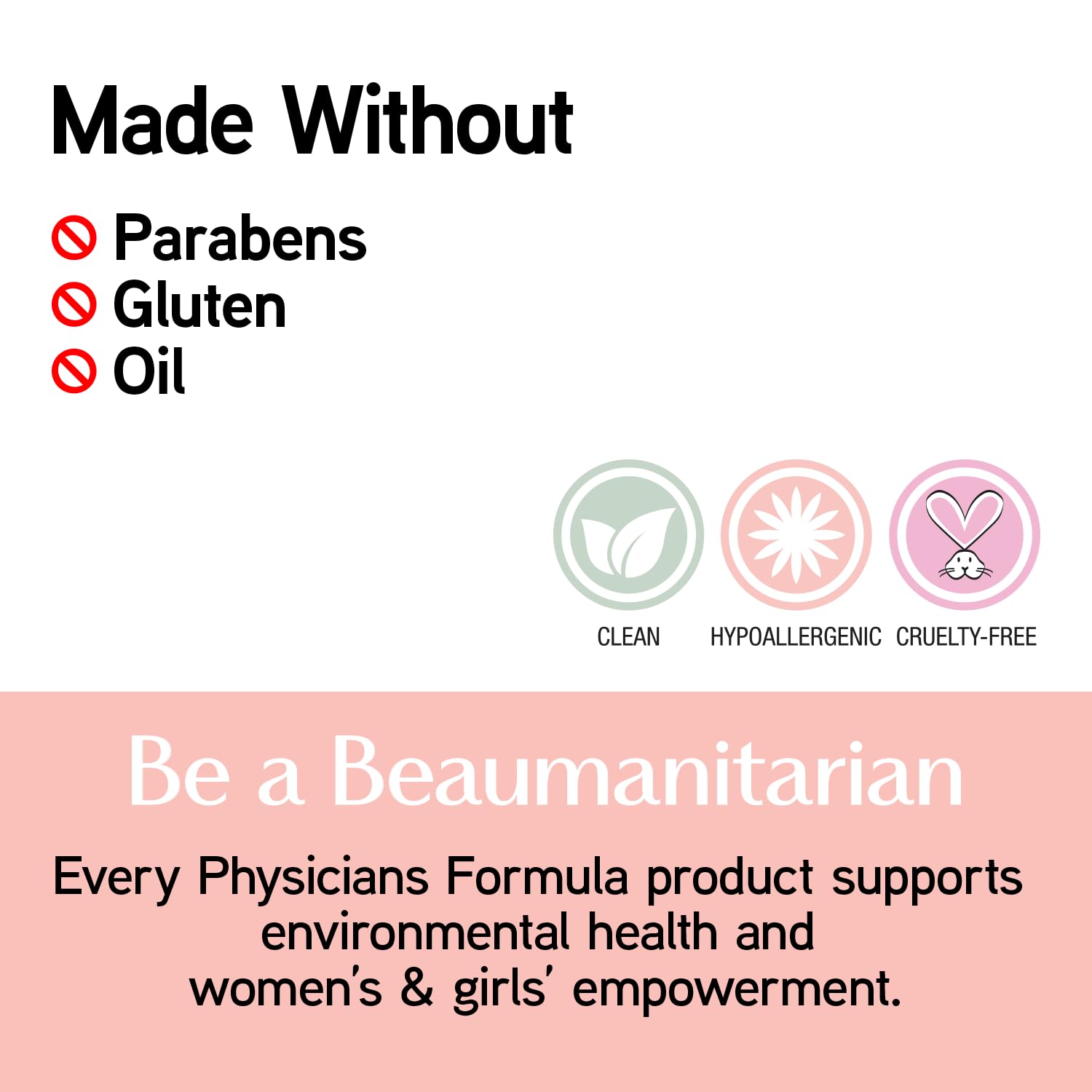 Physicians Formula Murumuru Butter Eyeshadow Cruelty-free and hypoallergenic safety