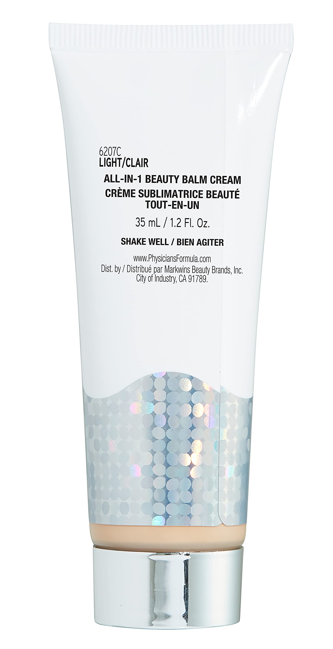 Physicians Formula Super BB Cream hypoallergenic claim illustrated on packaging.