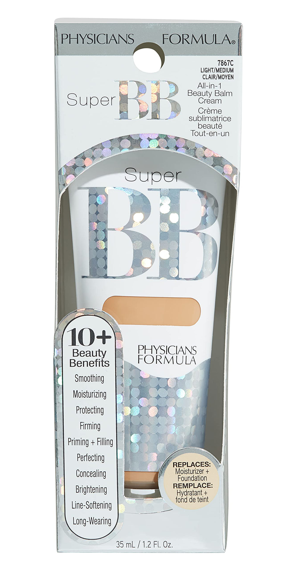 Physicians Formula Super BB Cream SPF protection for daytime skincare.