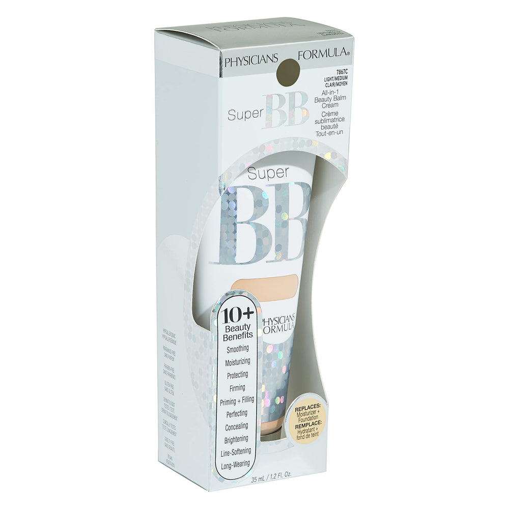 Physicians Formula Super BB Cream sun-kissed swatch revealing balanced skin tone.