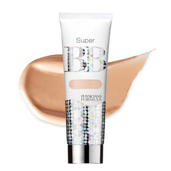 Physicians Formula Super BB Cream bottle close-up, showcasing lightweight, hydrating formula for smooth skin.
