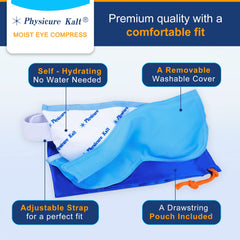 Physicure Kalt eye mask drawstring pouch for portable clean storage.