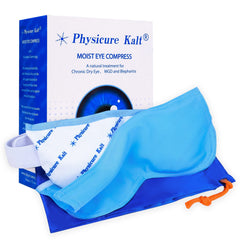 Physicure Kalt heated eye mask packaging signals at-home dry eye relief.