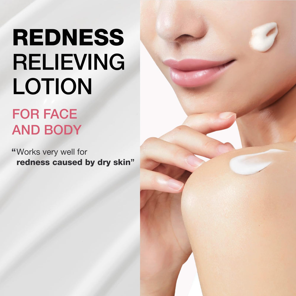 PHYSIOGEL Calming Relief lotion being applied to soothe dry, irritated skin.