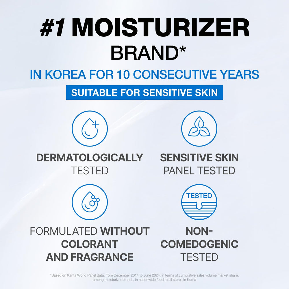 PHYSIOGEL facial moisturizer bottle with pump demonstrates easy, fragrance-free application