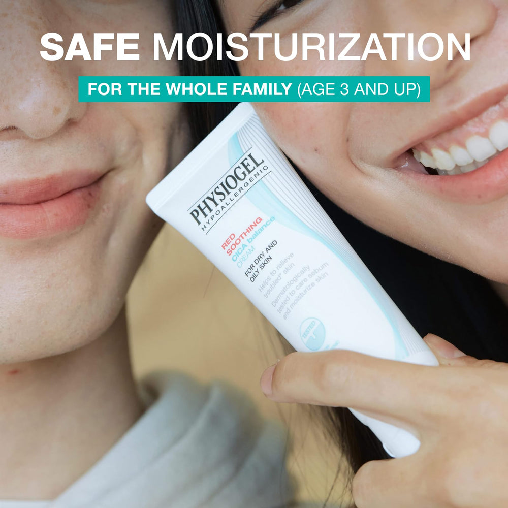 Physiogel Moisturizer Cream absorption angle illustrating fast penetration without residue.