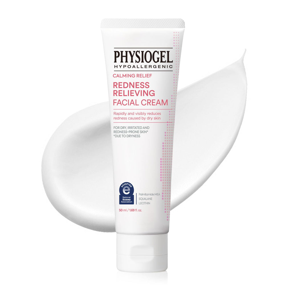 PHYSIOGEL redness-reducing cream tube closeup for soothing irritated skin