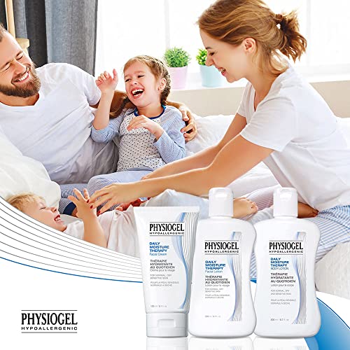 PHYSIOGEL application routine on clean skin illustrating quick absorption.