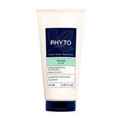 PHYTO Volume Conditioner bottle closeup highlighting lightweight, silicone-free formula for added volume.