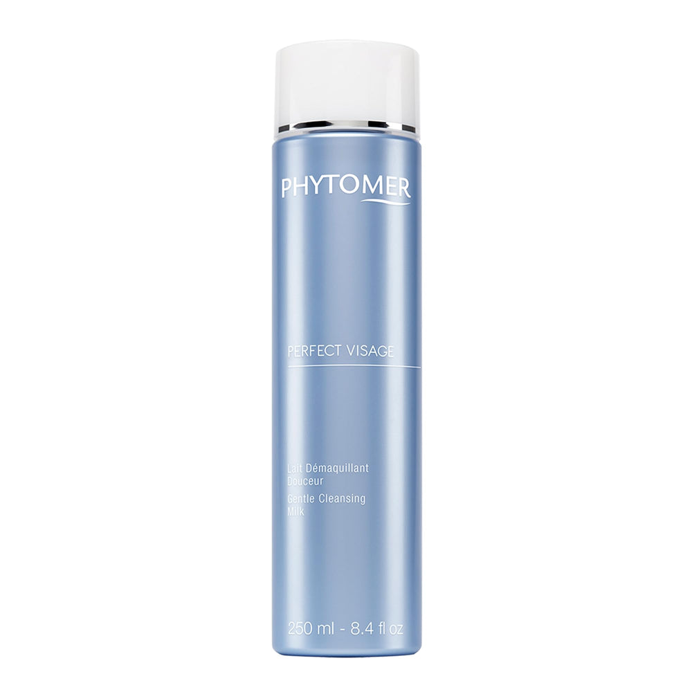 Phytomer Perfect Visage Gentle Cleansing Milk packaging highlights sustainable design for daily cleansing.