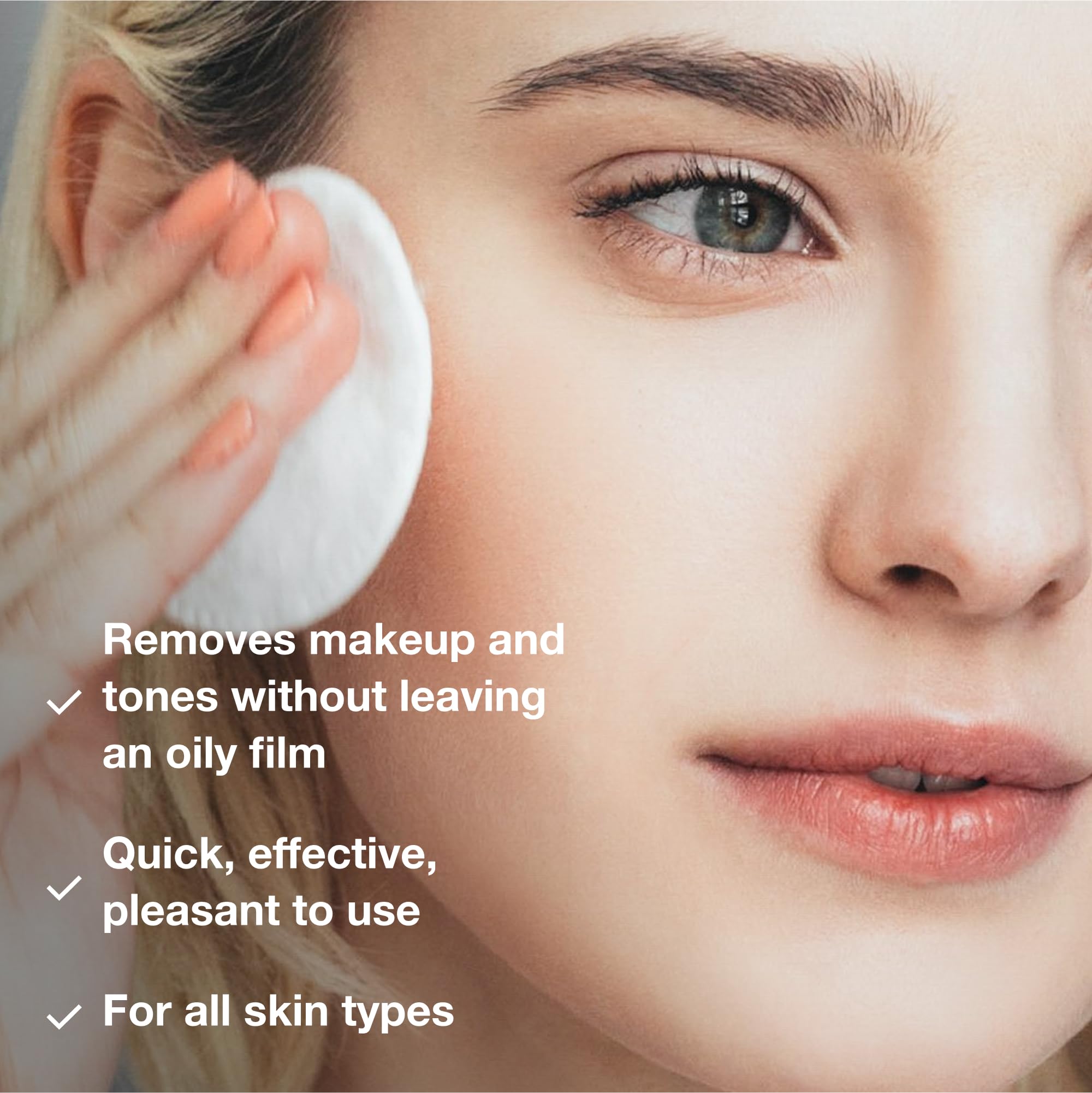 Phytomer Rosee Visage makeup remover on a cotton pad supporting quick daily cleansing.