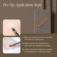 Piccasso 712 concealer brush lip-line detail for edges and cleanup.