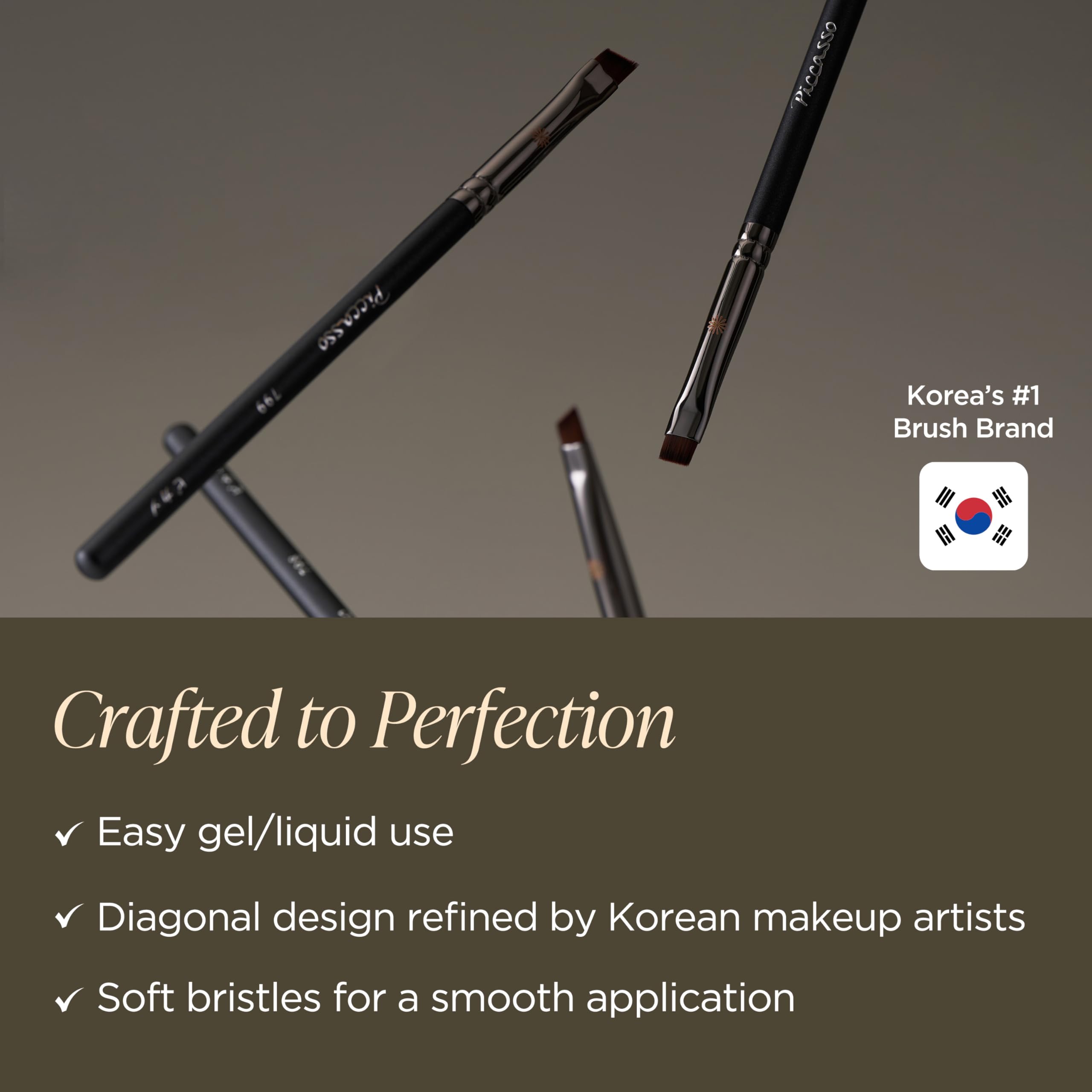 Piccasso 798 helps gel and liquid eyeliner glide smoothly for even color.