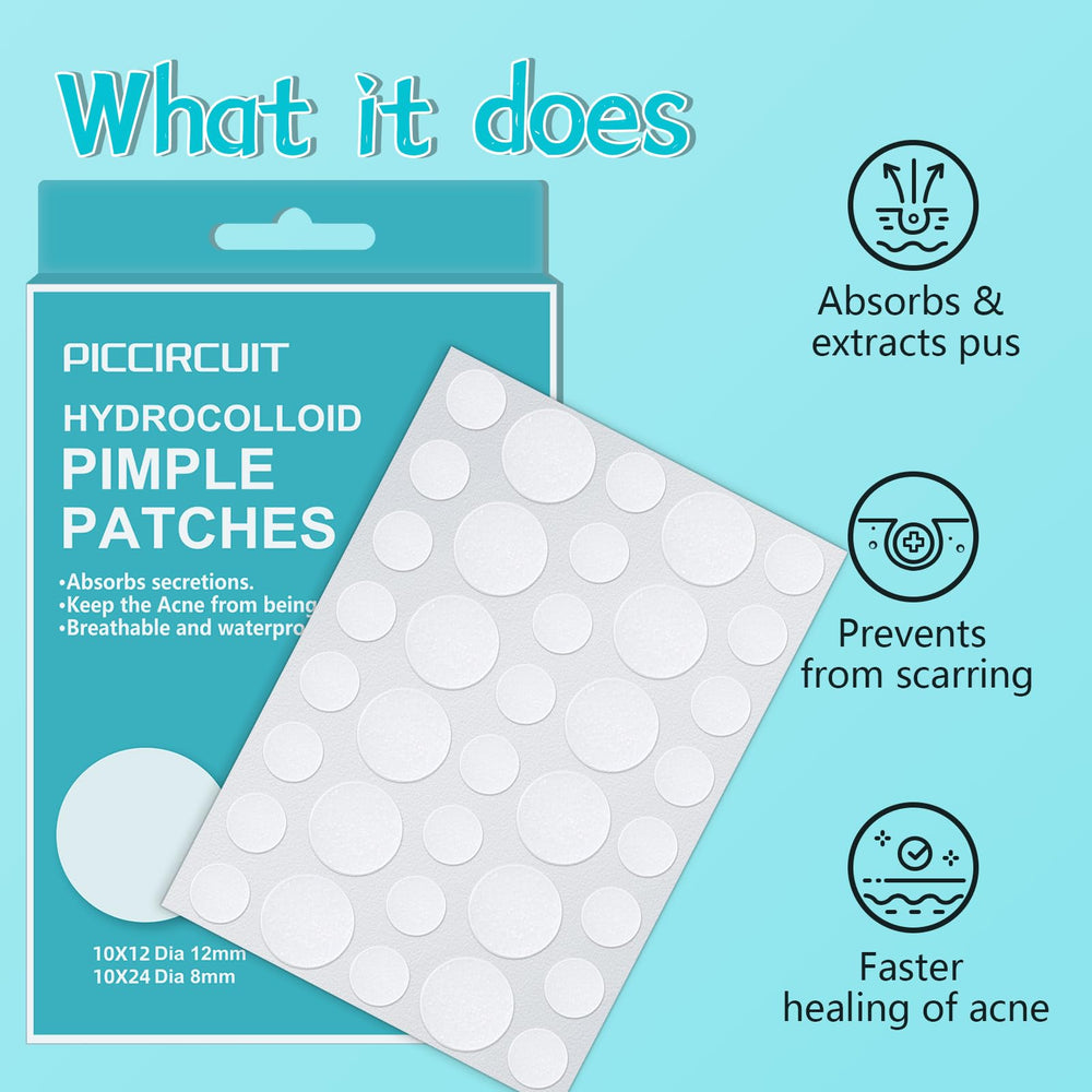 PICcircuit Pimple Patches absorb fluids to keep blemishes clean overnight.