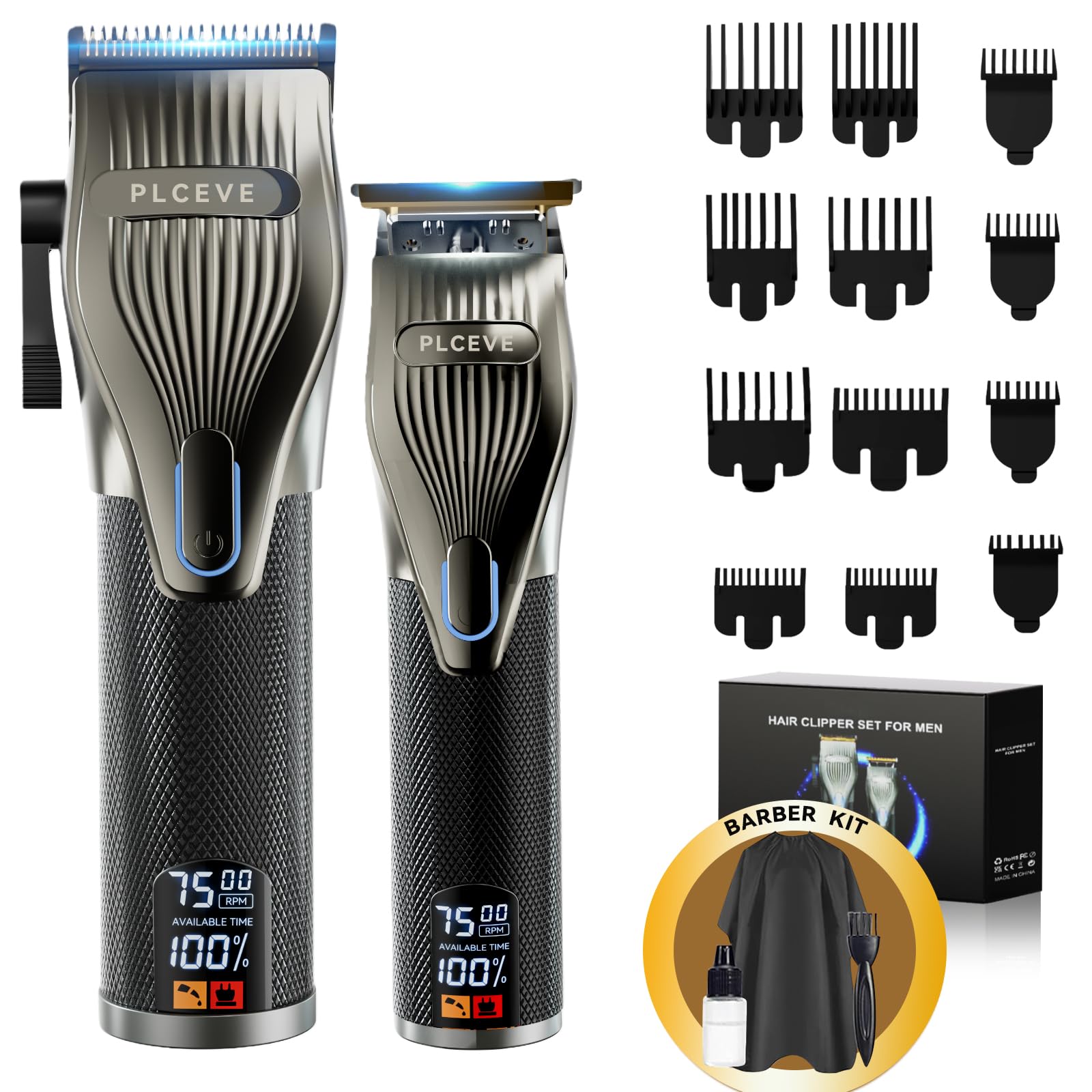 Piceve hair clipper front view shows cordless home grooming capabilities