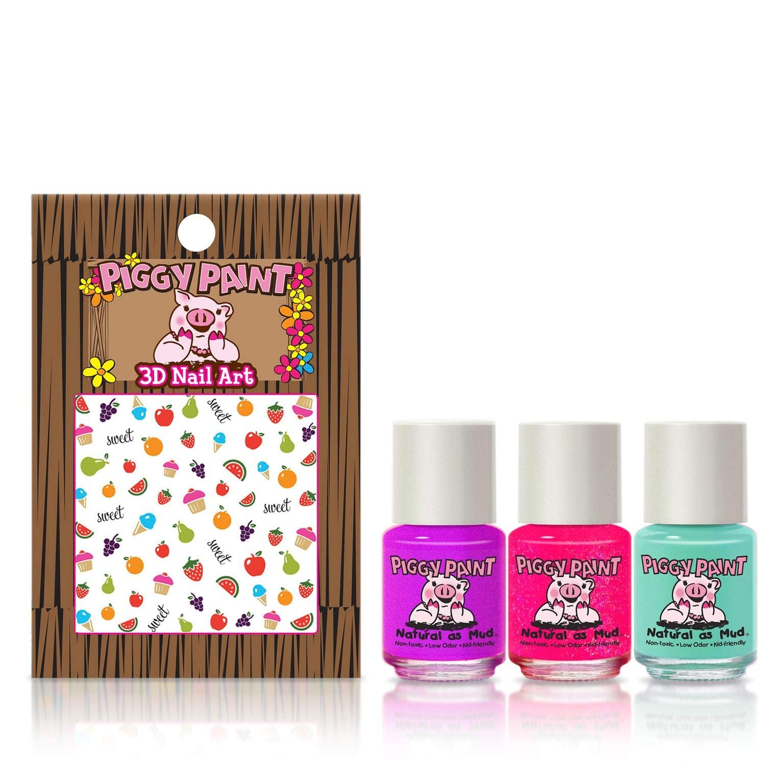 Piggy Paint Happy Hands Set nail art stickers highlight creative designs for little artists