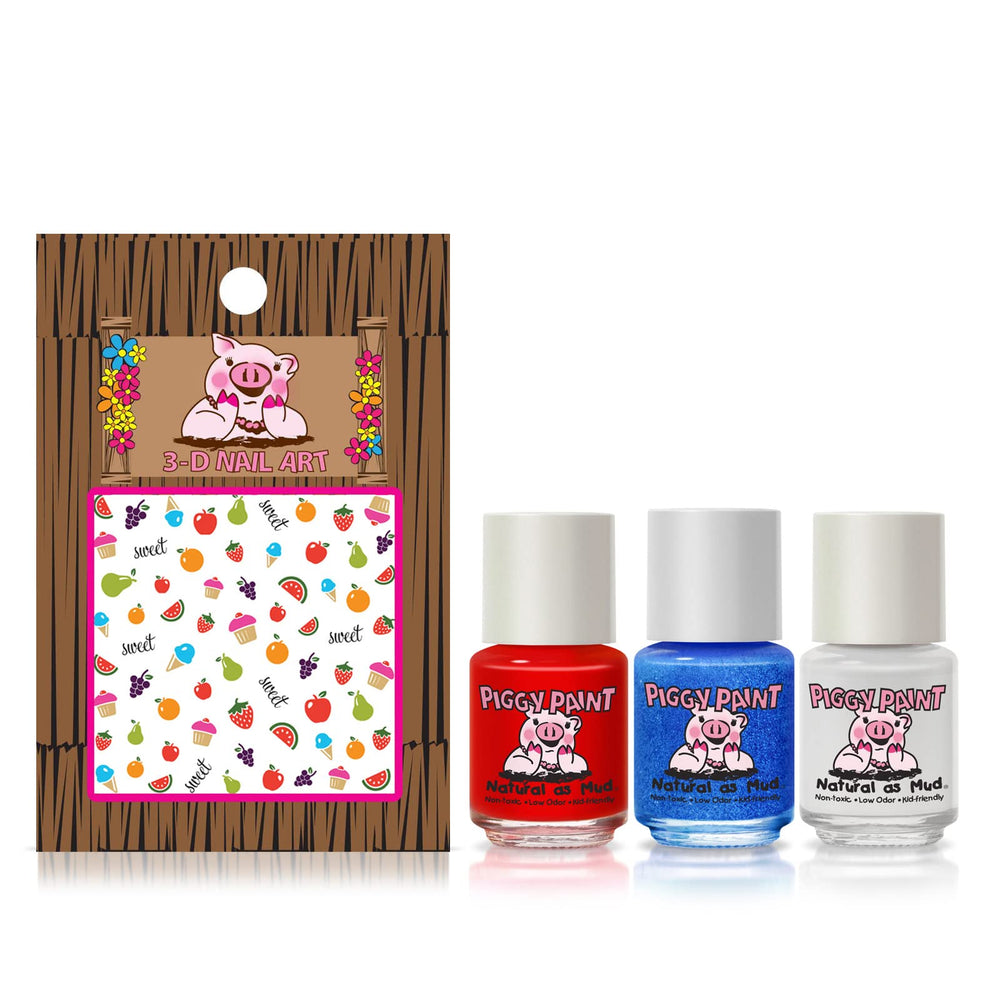 Piggy Paint odorless polish on kids' nails for comfortable, scent-free use