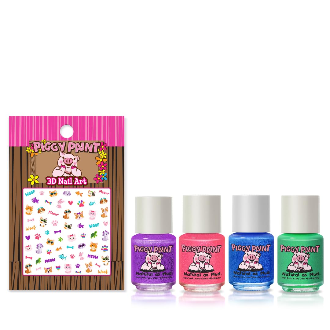 Piggy Paint PURRfect Paws sky polish for safe, low-odor playtime nails.