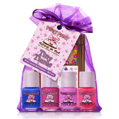 Piggy Paint Tiny Tiaras gift-set packaging with four polishes and 3-D nail art.