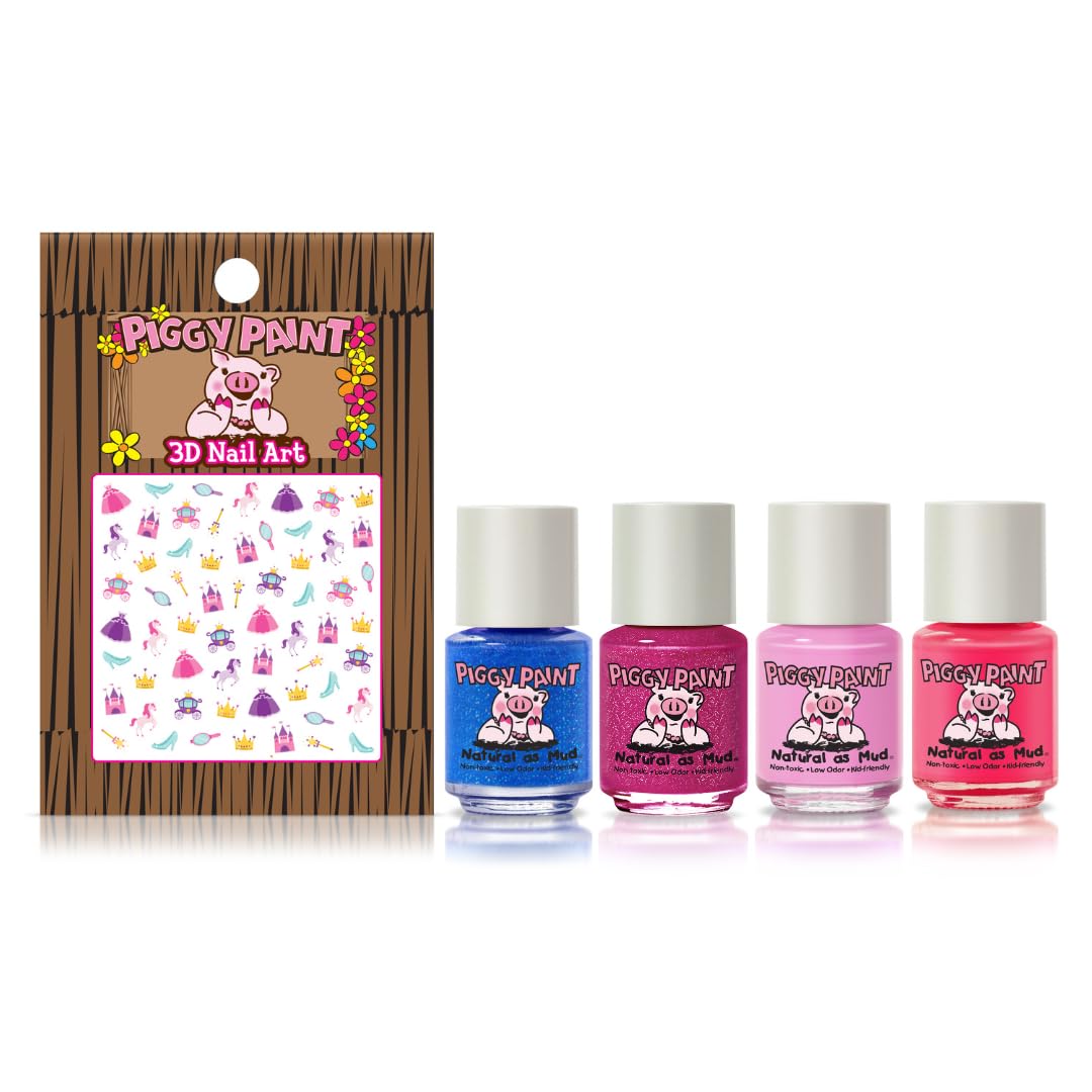 Piggy Paint Tiny Tiaras nail art stickers – safe playdate embellishments