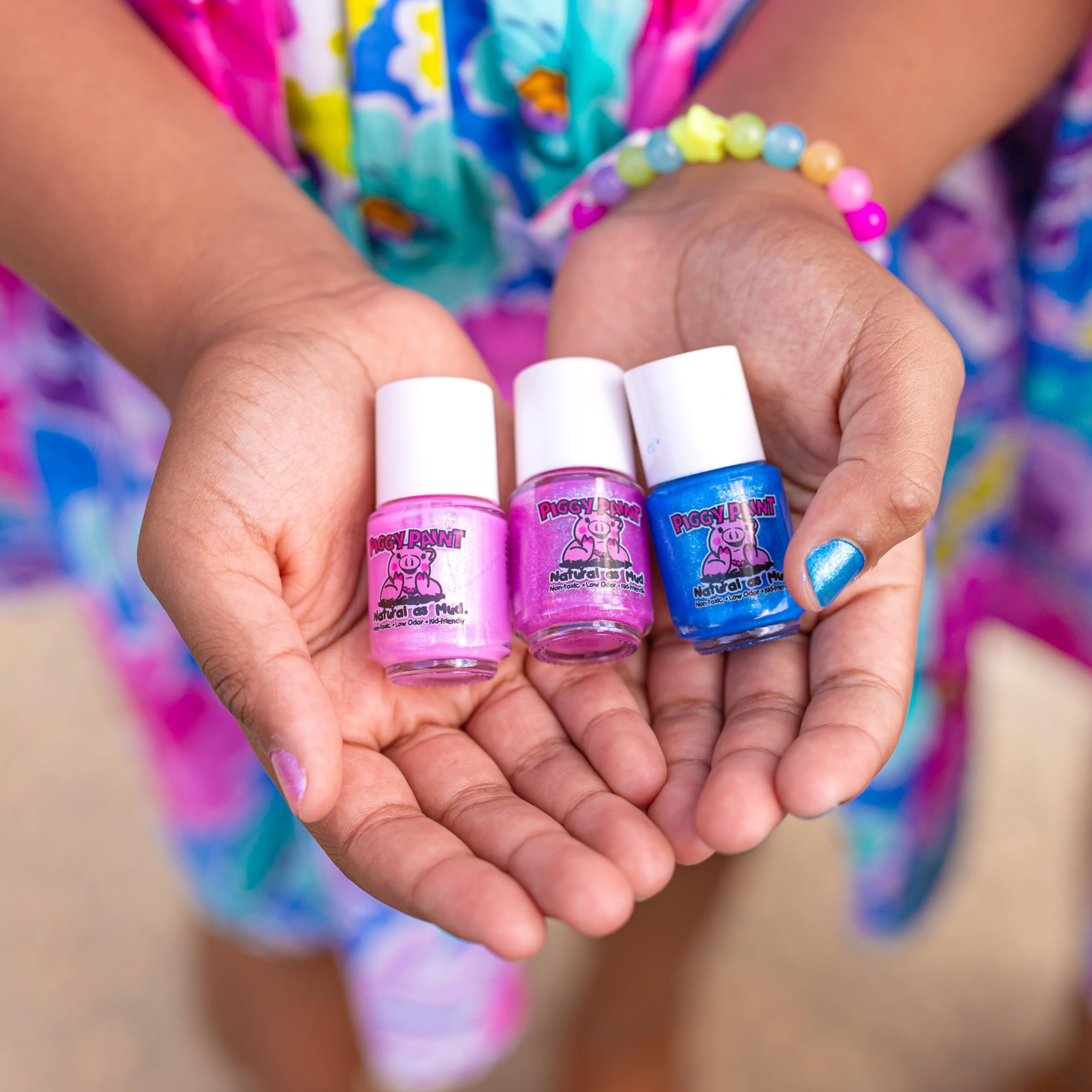 Piggy Paint Tiny Tiaras pink polish – odorless water-based formula