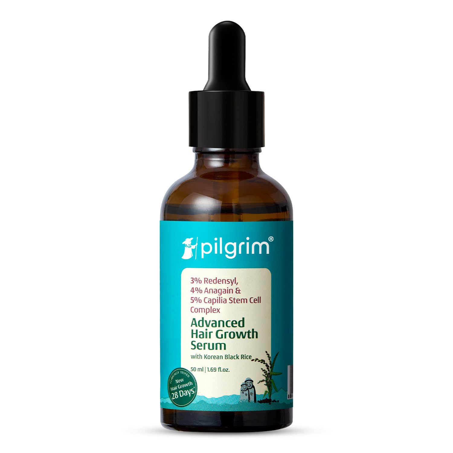 Pilgrim Hair Growth Serum daily-use scene showing practical routine for all genders