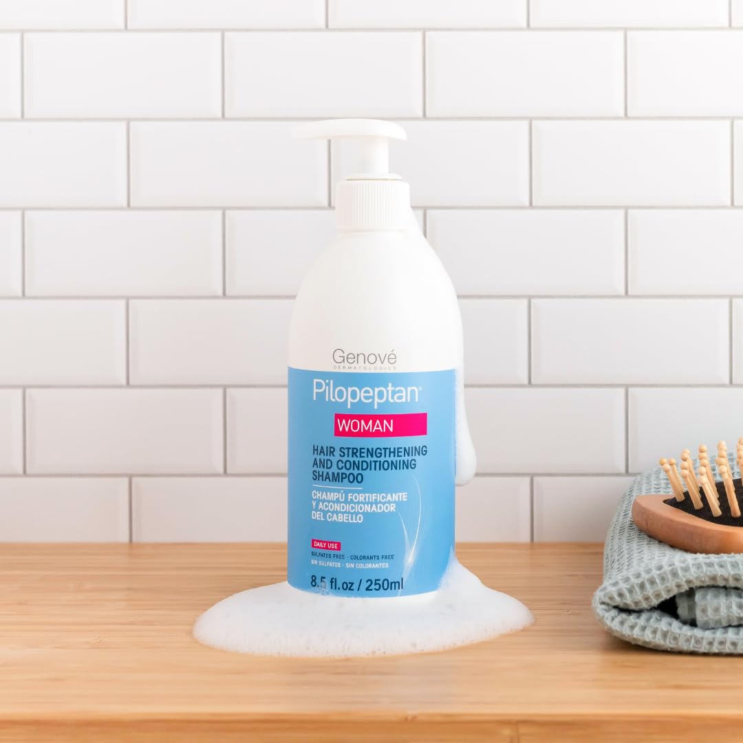 Pilopeptan Woman Shampoo damaged cuticle closeup restores elasticity.