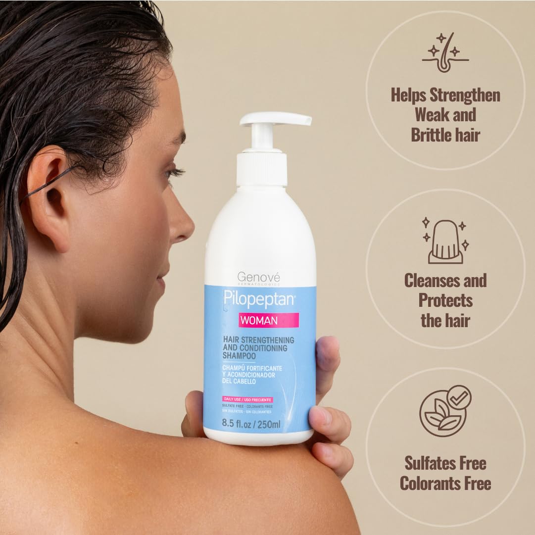 Pilopeptan Woman Shampoo lather closeup for gentle cleansing.