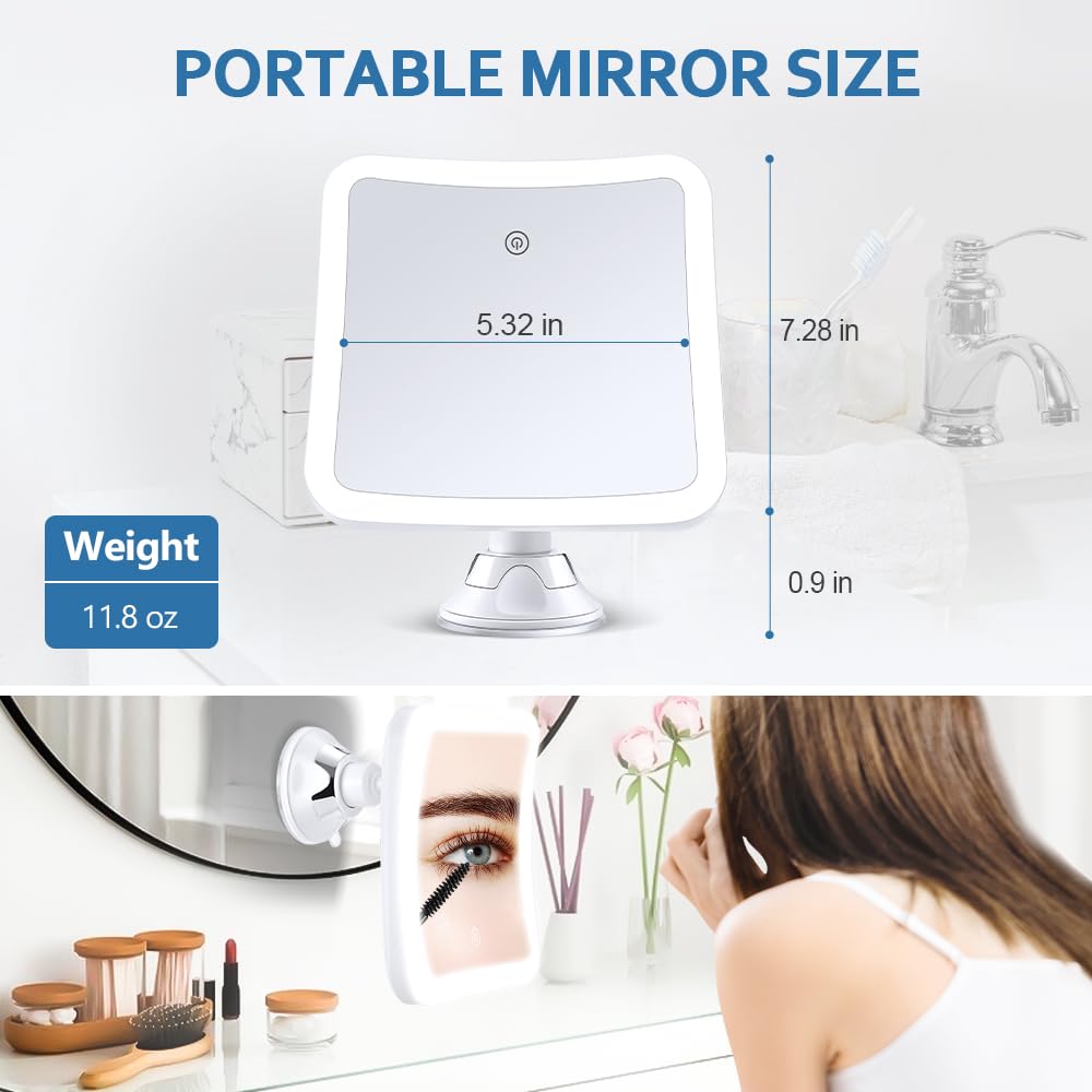 PIMPLEGO suction-cup mount holds mirror on smooth surfaces during routines