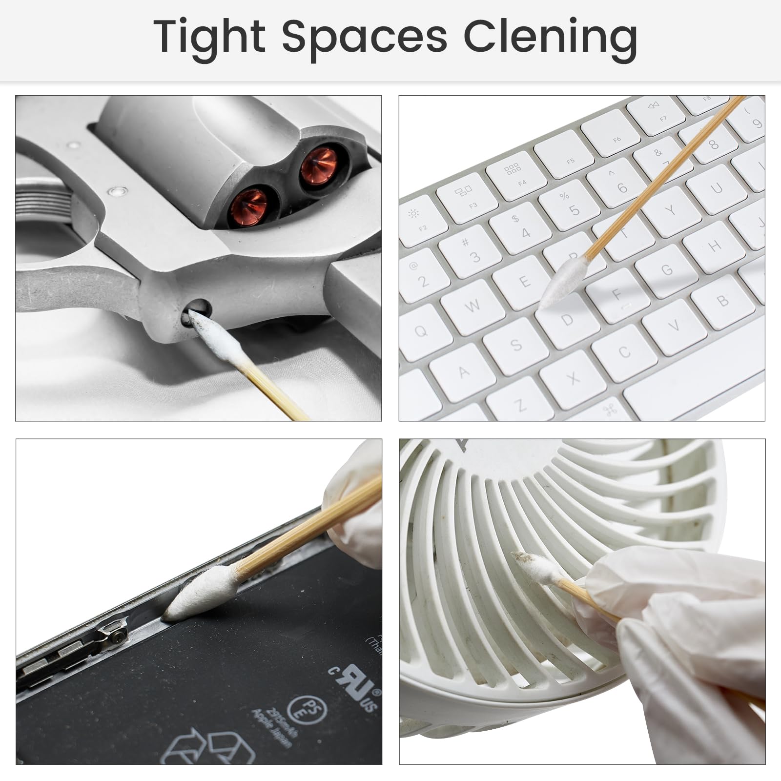 PINGMIC electronics and crafts cleaning with lint-free swabs for delicate surfaces.