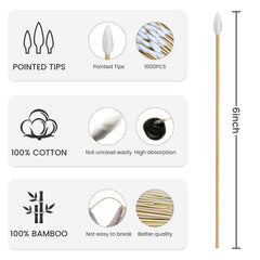 PINGMIC long cotton swabs demonstrate high absorption for grime and moisture.