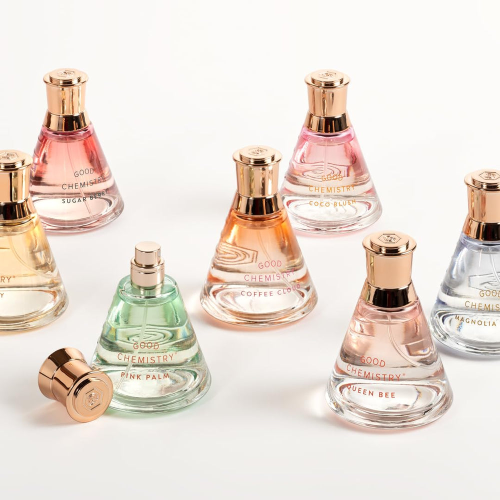 Good Chemistry Pink Palm sugared-vanilla-essence emphasizes creamy sweetness and balanced scent