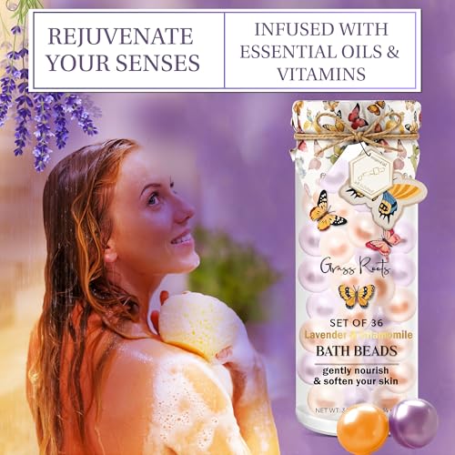Pink Sky Grass Roots Bath Oil Beads nourishing oil release pamper skin after a long day