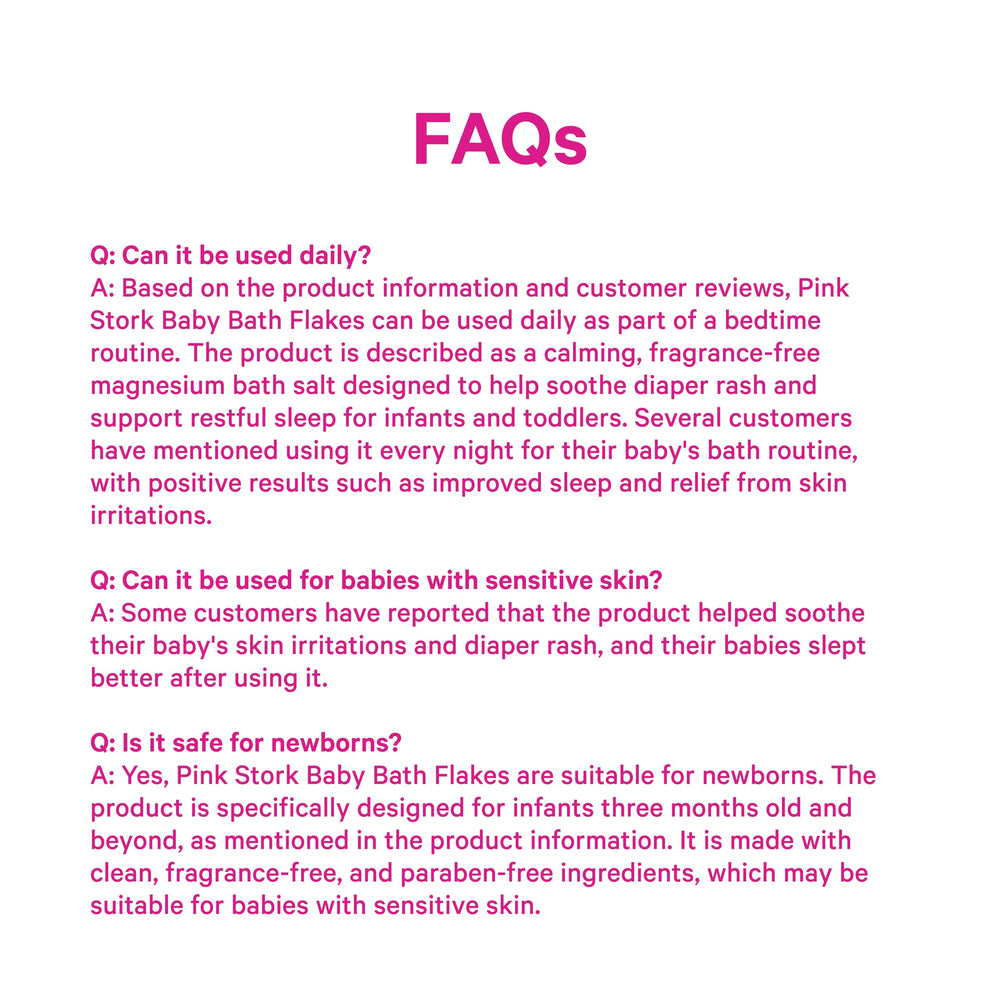 Pink Stork Baby Bath Flakes mom-founded-brand vibe conveys trusted family wellness