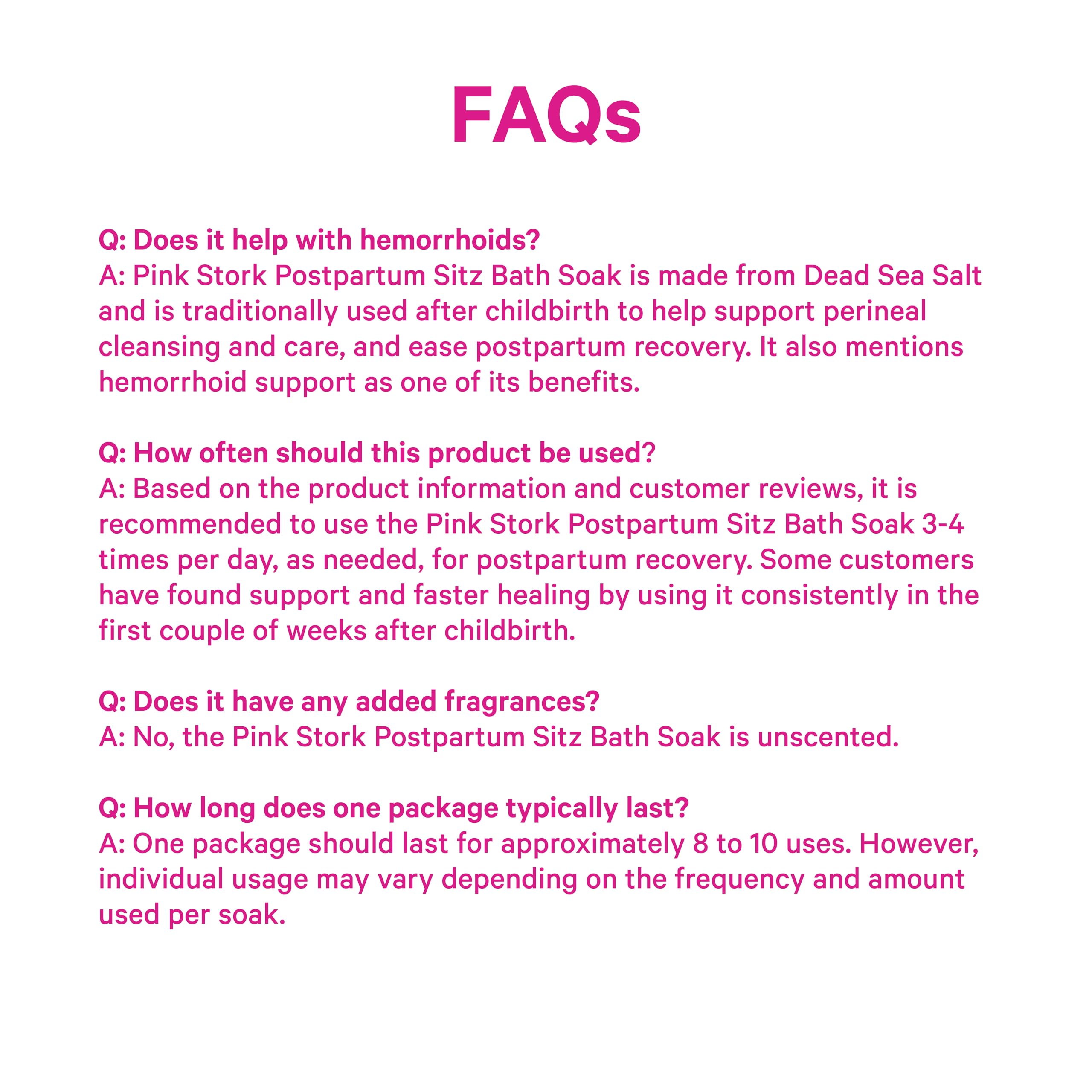 Pink Stork hospital bag essential image highlights convenient postpartum recovery essential.