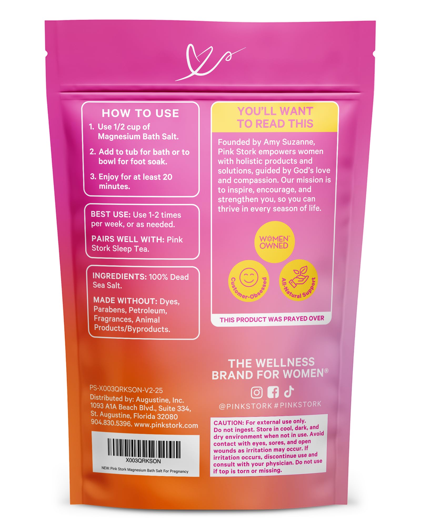 Pink Stork Pregnancy Bath Soak gift-ready bundle idea for moms-to-be.