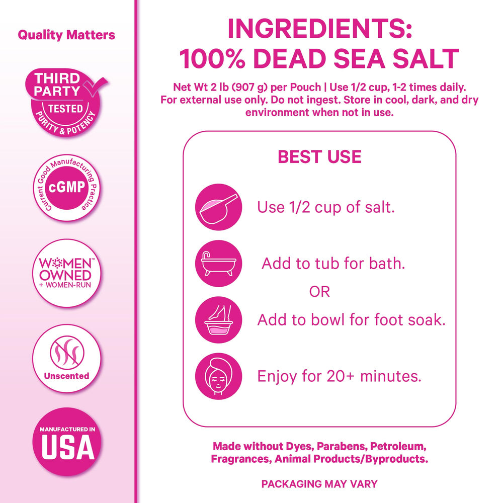 Pink Stork Pregnancy Bath Soak ingredients label emphasizes simple, toxin-free formula.