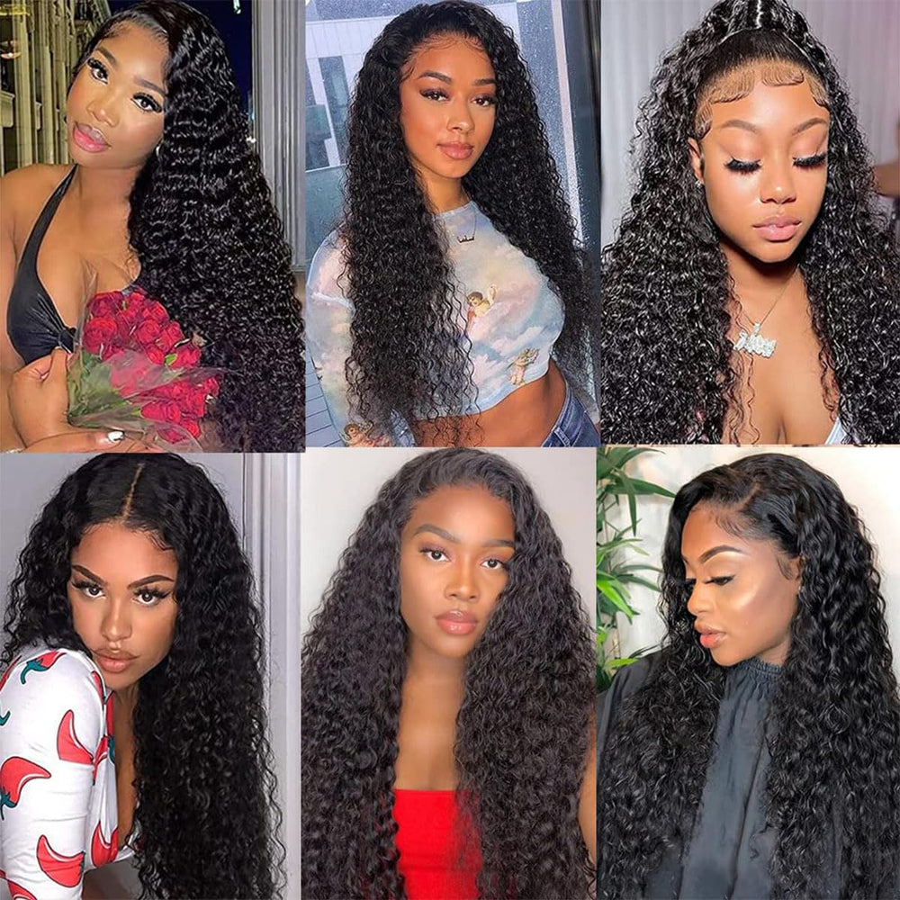 Pinketer Deep Wave Lace Front Wig 180 density for volume that lasts
