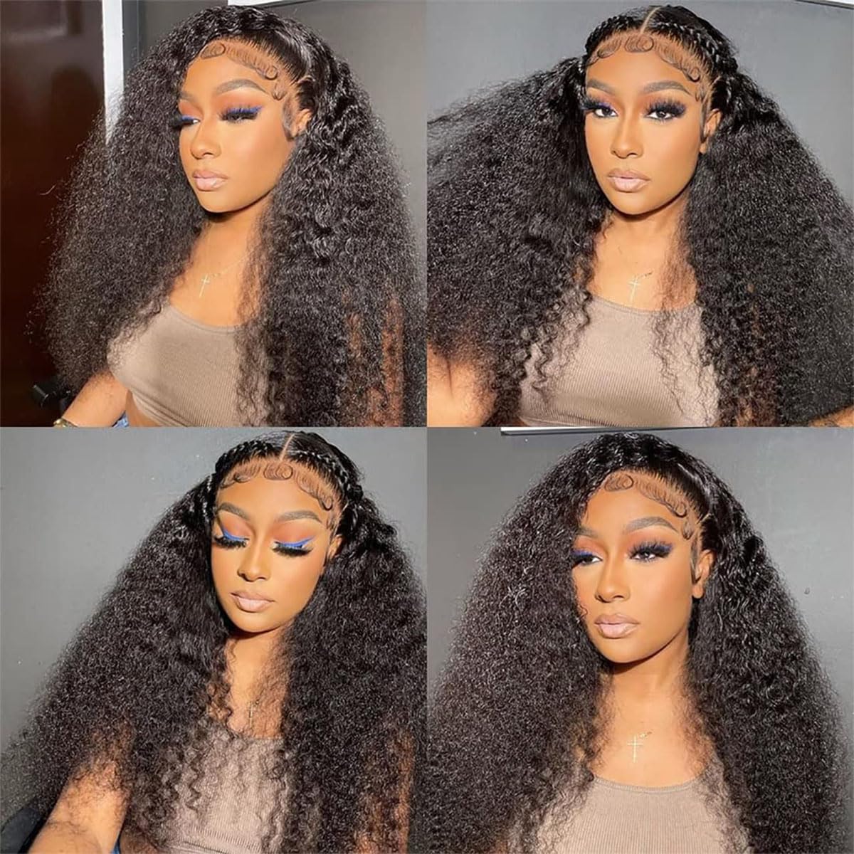 Pinketer Deep Wave Lace Front Wig lace detail for realistic scalp look