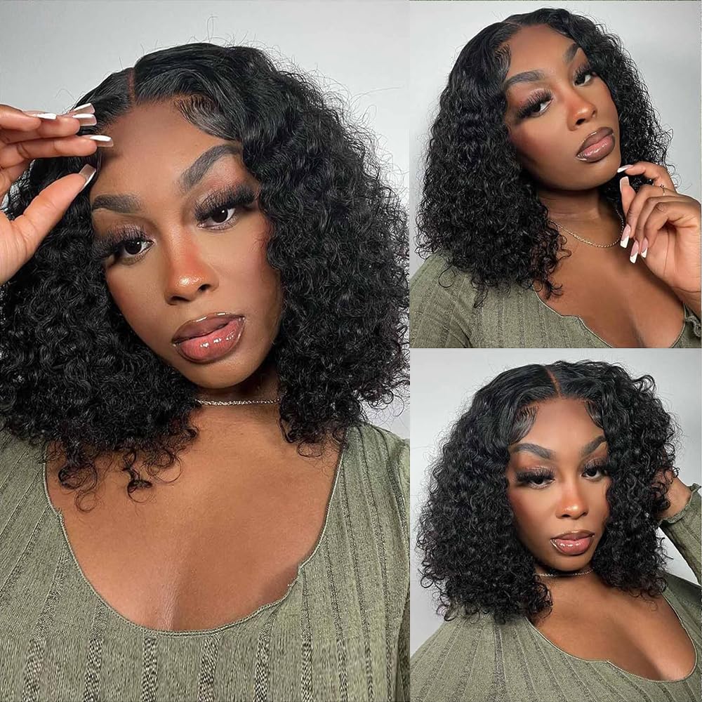 Pinketer Wear and Go Bob Wig 12 inch curly bob suited for everyday wear