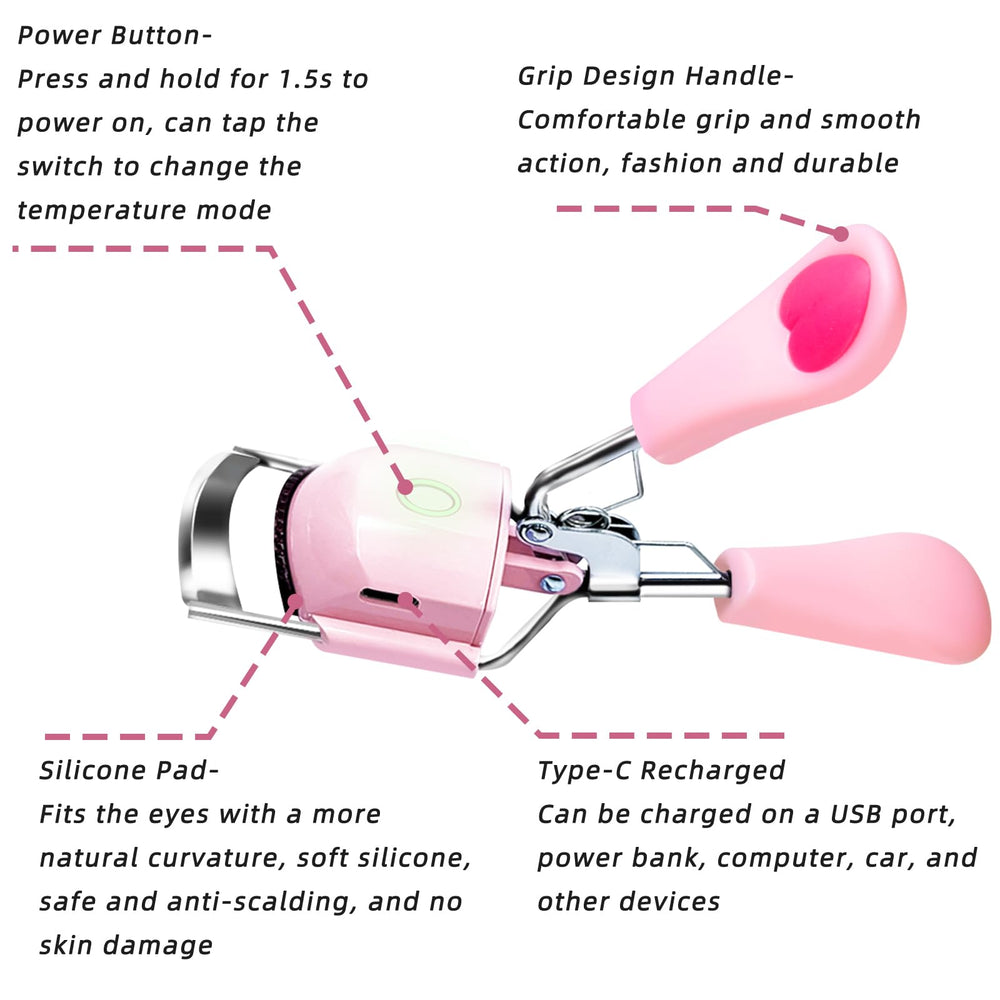 Pinkiou curler delivers over 10 days of use per charge.