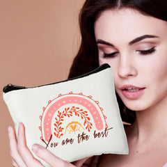 Pinkunn 16-piece set of canvas bags ideal for cosmetics, keys, and small items.