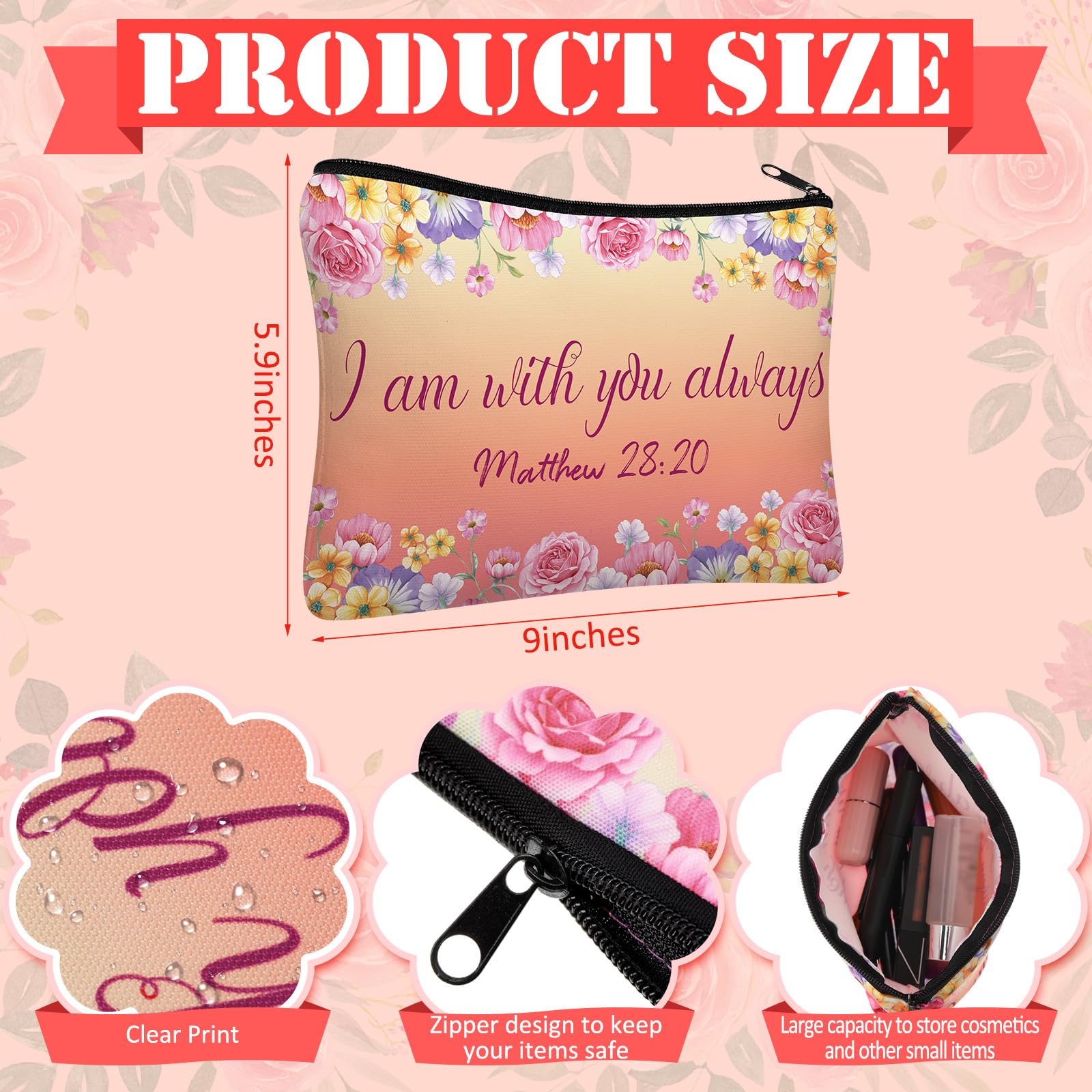 Pinkunn bright-pattern-christian-gift-bags eye-catching verses for encouragement.